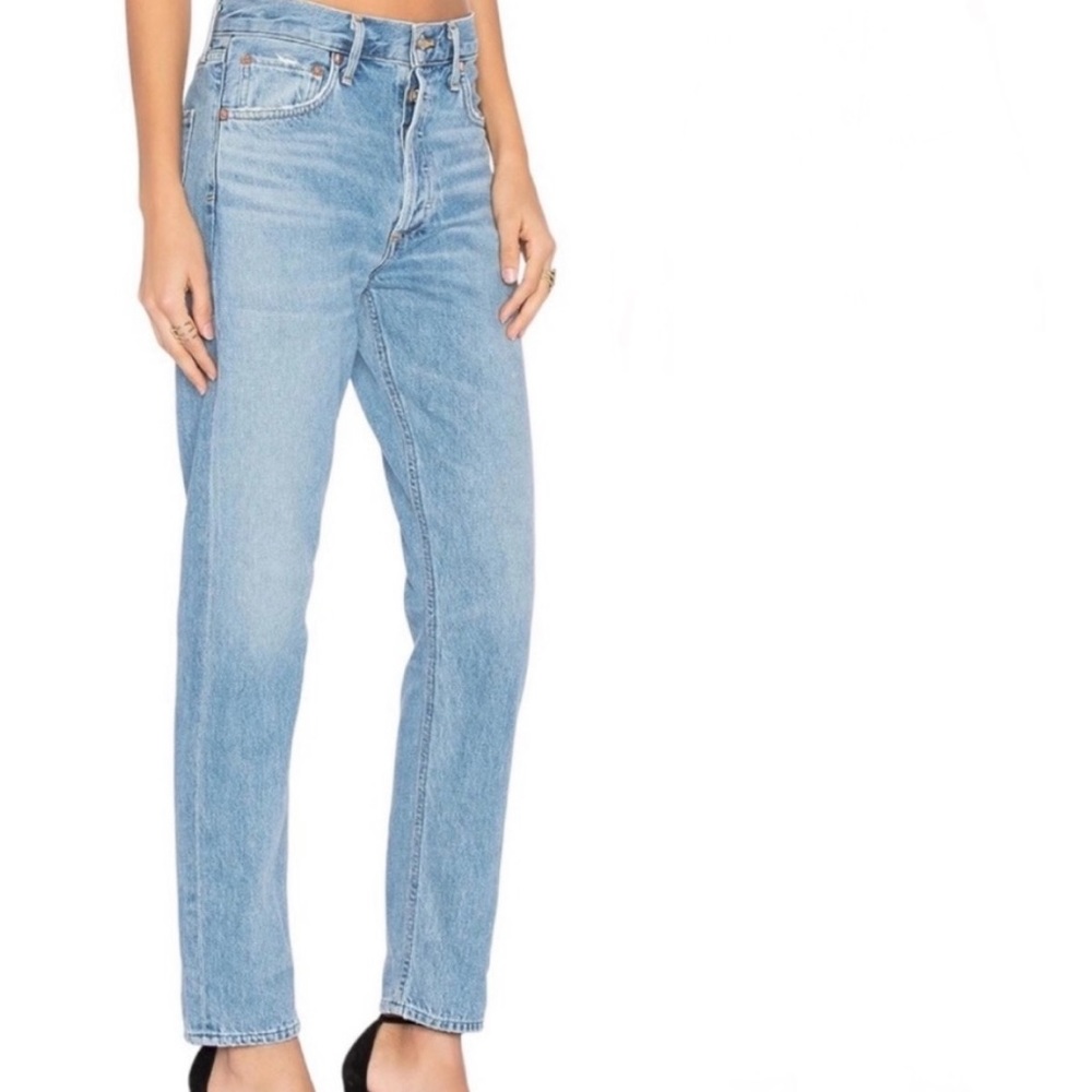 Agolde Light Blue High Rise Jeans - Picture 2 of 16